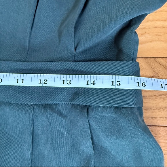 NWT Vetta Capsule Midi Dress Two Piece Green‎ Top Skirt Belt Tencel Size 12 - Picture 10 of 11